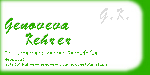 genoveva kehrer business card